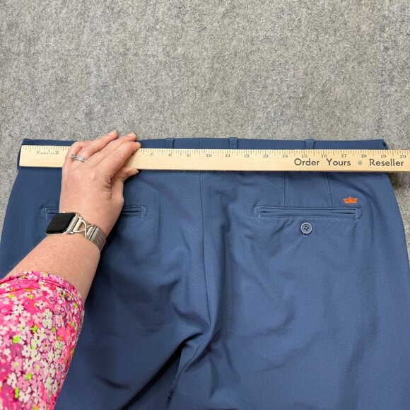 Peter Millar Shorts Men 38 Blue 9" Performance Golf Wicking Stretch - Picture 9 of 14